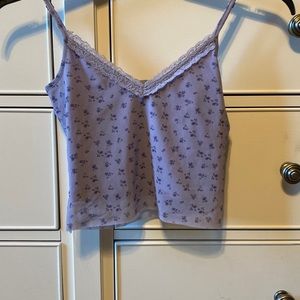 floral lace purple tank top from hollister